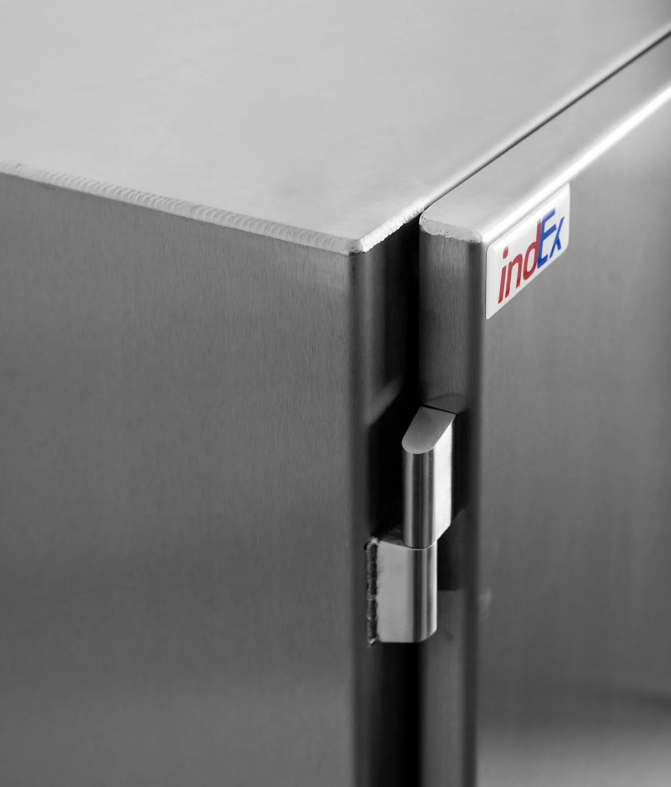 Hinge detail Â· 316L stainless pin