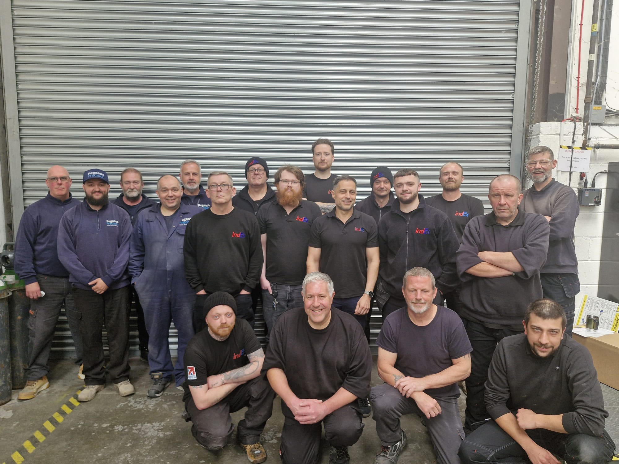 The indEx factory team assembled at the Ashford facility